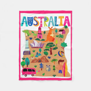 Australiens Iconic Sehenswürdigkeiten & Wildlife P Fleecedecke