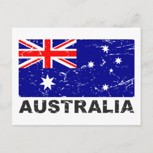 Australiens Vintage-Flagge Postkarte