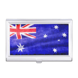 Australier, Aussie Flag, Downunder Patriotic Flag Visitenkarten Etui