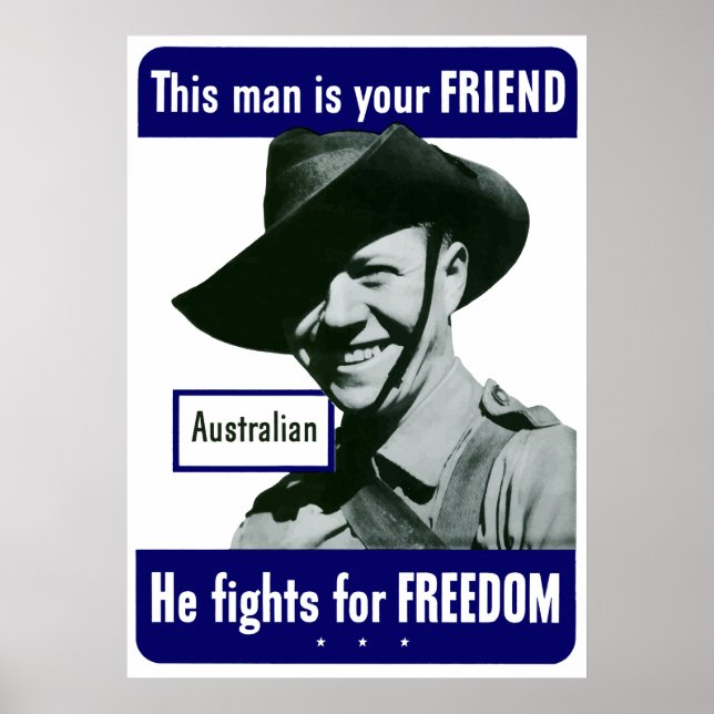 Australier - dieser Mann ist dein Freund Poster (Vorne)
