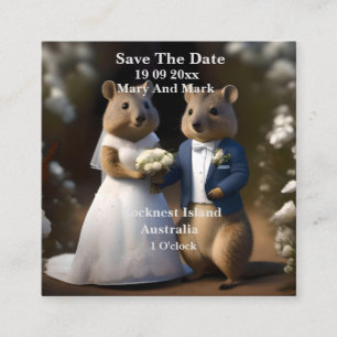 Australier Quokka heiratet mich Save the Date Begleitkarte