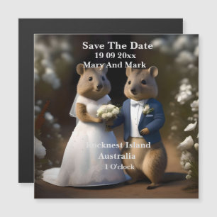 Australier Quokka heiratet mich Save the Date Magnetkarte