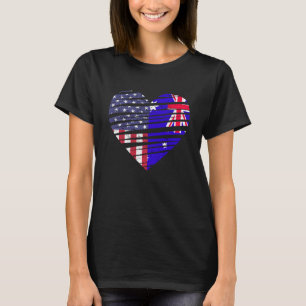 Australisch American Grown Heart USA Patriot Herit T-Shirt