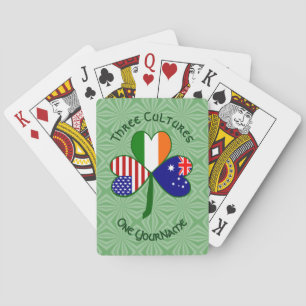 Australisch Irisch Amerikanische Kleeblatt-Flagge Spielkarten