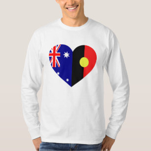 Australische Aborigine Heart Flags T-Shirt
