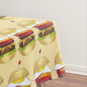 Australische Aussie GRILLEN Barbecue Burger mit vi Tischdecke