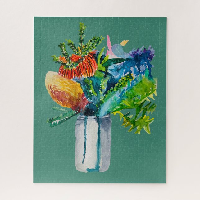 Australische Blume Aquarell (Vertikal)