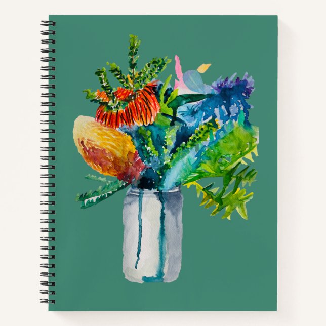 Australische Blume Aquarell Notizbuch (Vorderseite)