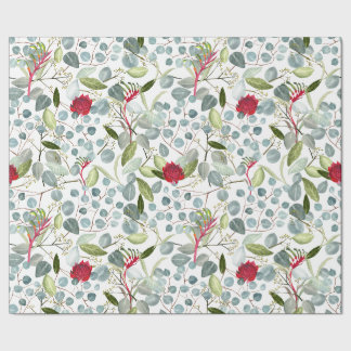 Australische Blume Kangaroo pflastert Eukalyptus-B Geschenkpapier