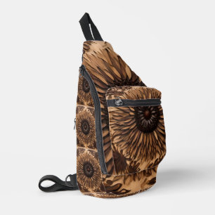 Australische Blüten: Banksia-Blumen-Holzprint Crossbody Bag