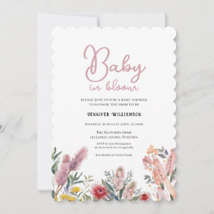 Australische botanische Babyparty-Einladung Einladung