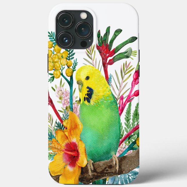 Australische Budgerigar Wildblume Bouquet Case-Mate iPhone Hülle (Rückseite)
