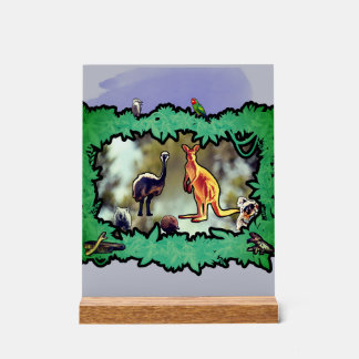 Australische Buschland-Wildlife-Rahmen Acrylschild