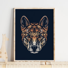 Australische Dingo Wildlife Print | Dingo Print Poster