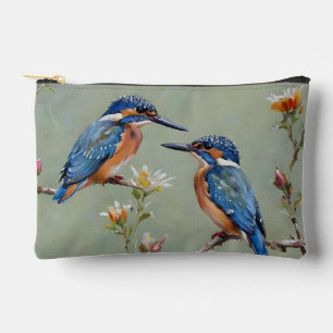 Australische Eisvögel Vögel Und Blumen Ölmalerei, Zubehörtasche