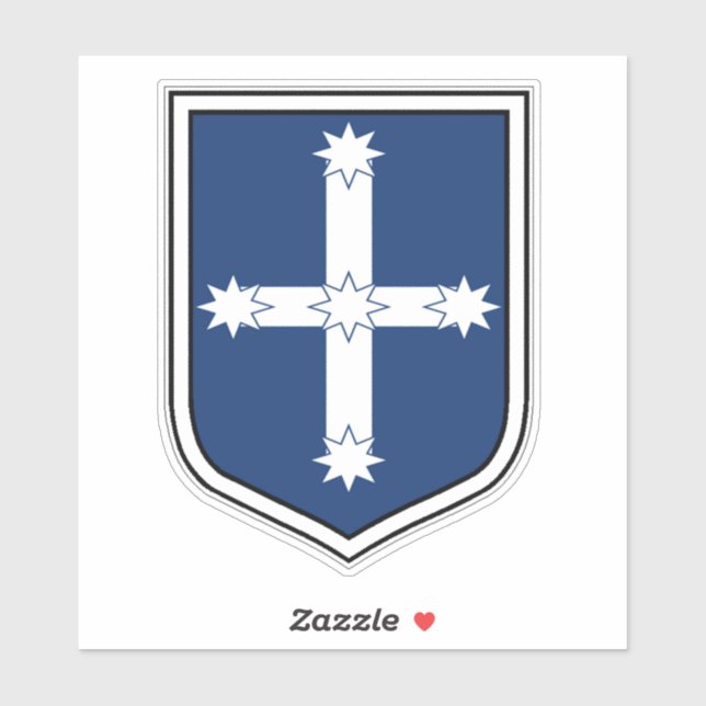 australische Eureka-Flagge in Form eines Schildes Aufkleber (Blatt)