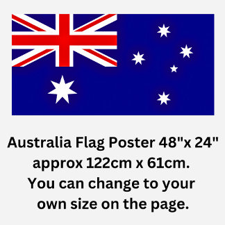 Australische Flagge 48"x24" (Ändern Sie Ihre eigen Poster
