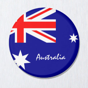 Australische Flagge & Australien - Reise-/Sportfan Magnet
