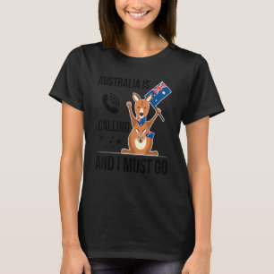 Australische Flagge Australien Reisen Kangaro T-Shirt