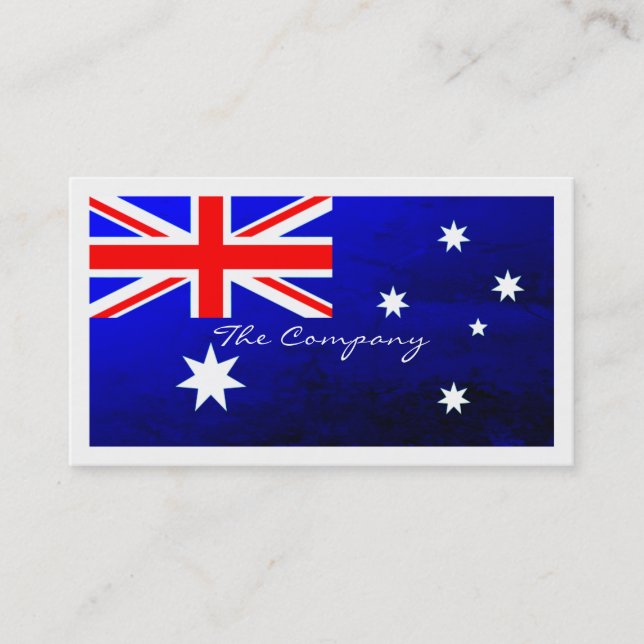 Australische Flagge, Australien Visitenkarte (Vorderseite)