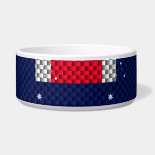 Australische Flagge Design Carbon Fibre Chrome Sty Napf