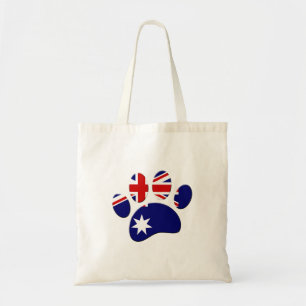 Australische Flagge Dog Paw Print Tragetasche