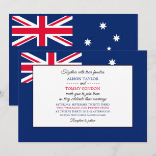 Australische Flagge, Flagge Australiens Hochzeit Einladung