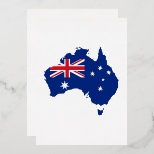 Australische Flagge Folieneinladung