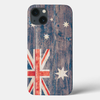Australische Flagge für Holz iPhone 13 Hülle