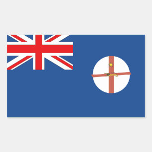 Australische Flagge für New South Wales Rechteckiger Aufkleber