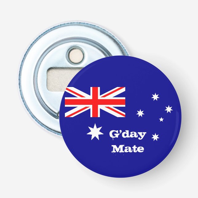 Australische Flagge, G'day Mate Australia Party /s Flaschenöffner (Vorderseite)