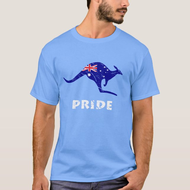 Australische Flagge Kangaroo T-Shirt (Vorderseite)