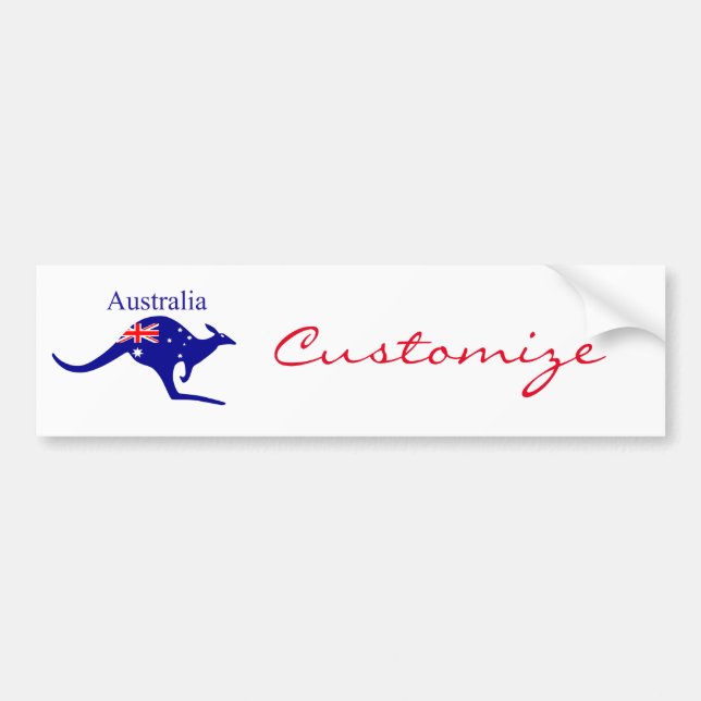 Australische Flagge Kangaroo Thunder_Cove Autoaufkleber (Vorne)