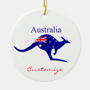 Australische Flagge Kangaroo Thunder_Cove Keramik Ornament
