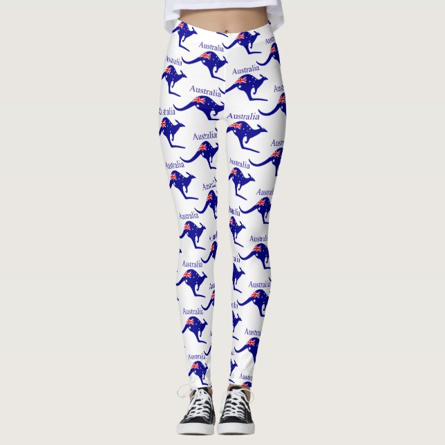 Australische Flagge Kangaroo Thunder_Cove Leggings (Vorderseite)