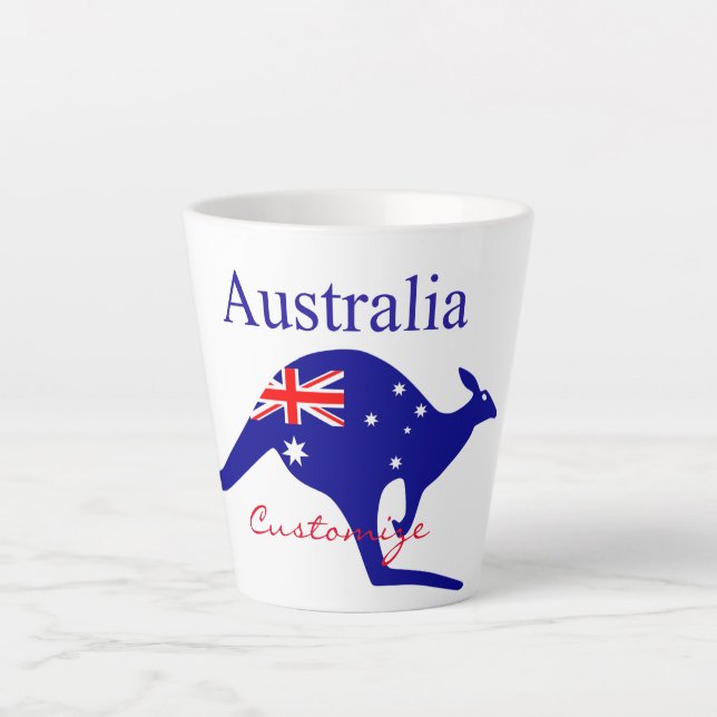 Australische Flagge Kangaroo Thunder_Cove Milchtasse (Vorderseite)