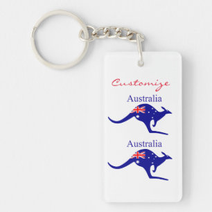 Australische Flagge Kangaroo Thunder_Cove Schlüsselanhänger