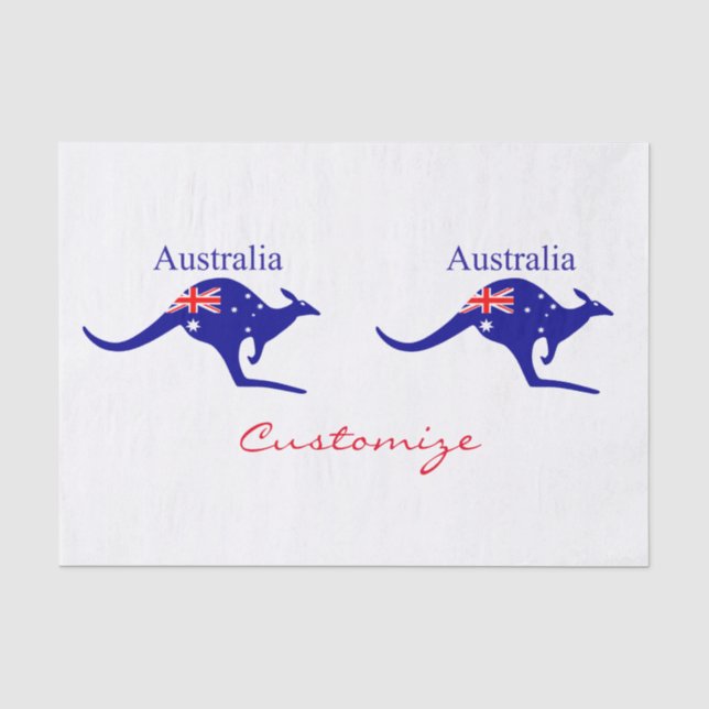 Australische Flagge Kangaroo Thunder_Cove Seidenpapier (Vorderseite)