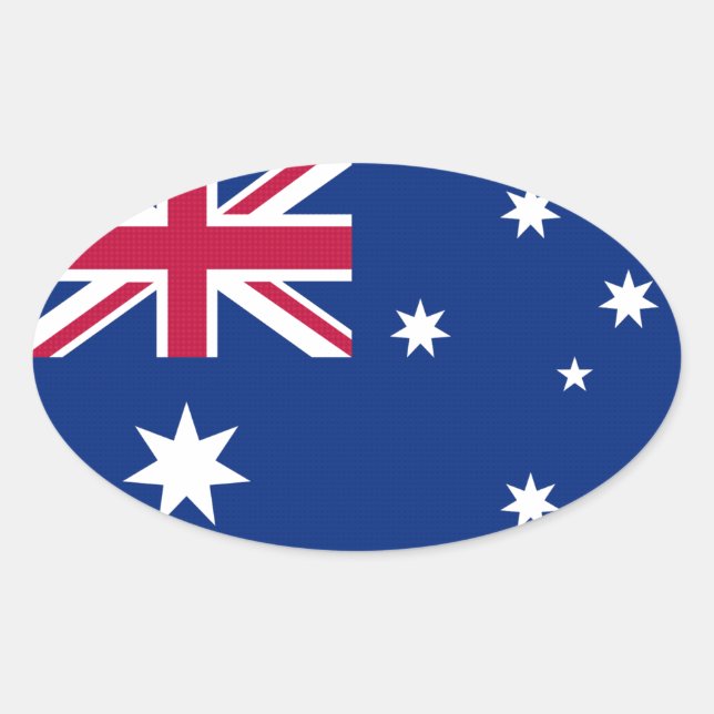australische Flagge Ovaler Aufkleber (Vorderseite)