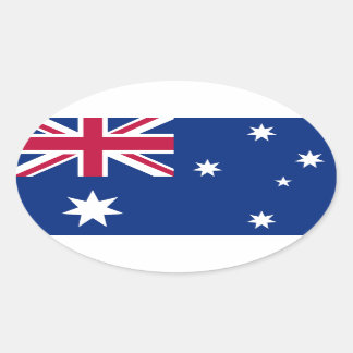 australische Flagge Ovaler Aufkleber