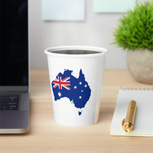 Australische Flagge Pappbecher