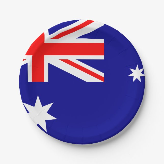 Australische Flagge Pappteller (Vorderseite)