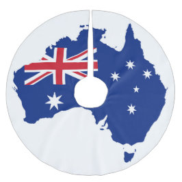 Australische Flagge Polyester Weihnachtsbaumdecke