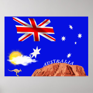 Australische Flagge Poster