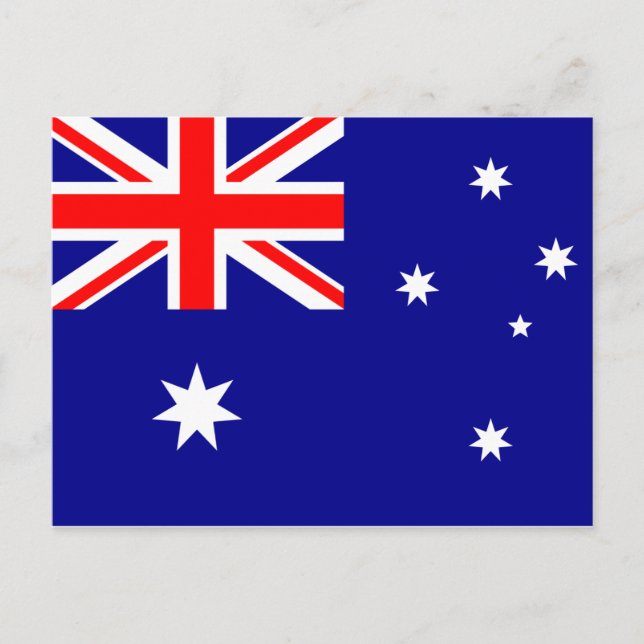 Australische Flagge Postkarte (Vorderseite)