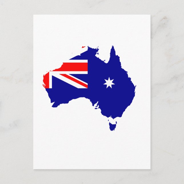 Australische Flagge Postkarte (Vorderseite)