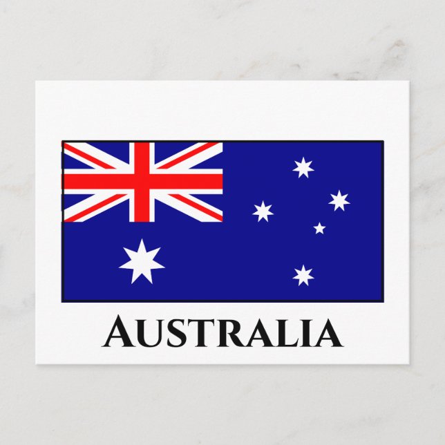 Australische Flagge Postkarte (Vorderseite)