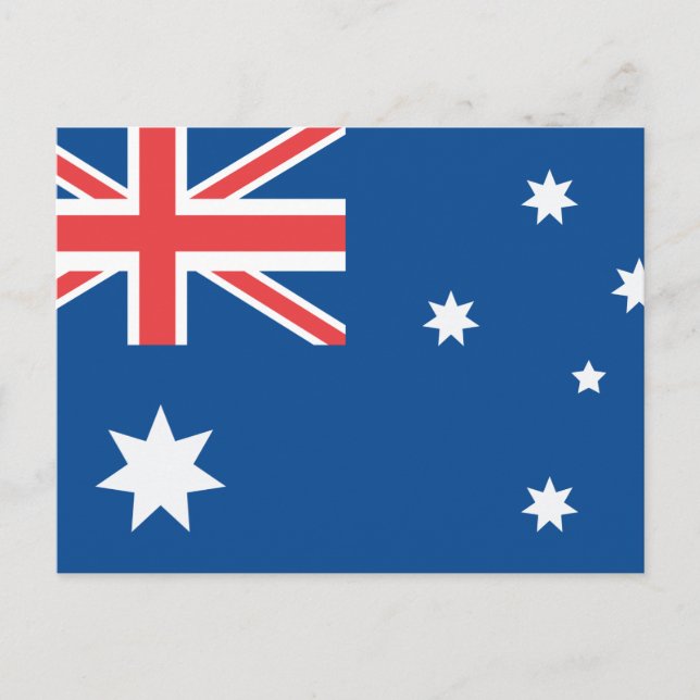 australische Flagge Postkarte (Vorderseite)