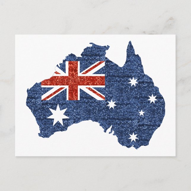 australische Flagge Postkarte (Vorderseite)