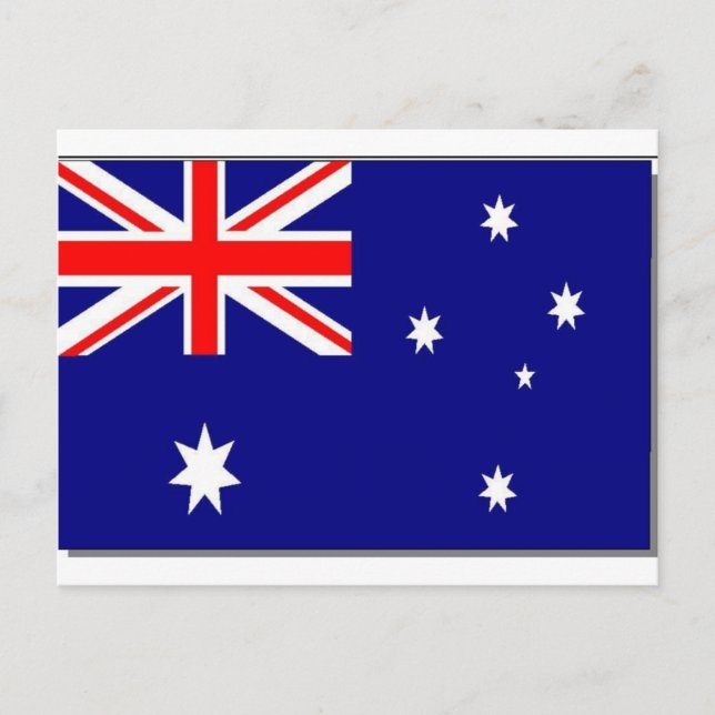 australische Flagge Postkarte (Vorderseite)